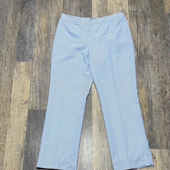 Kasper Blue and White Striped Blazer & Pants - Picture 10 of 16